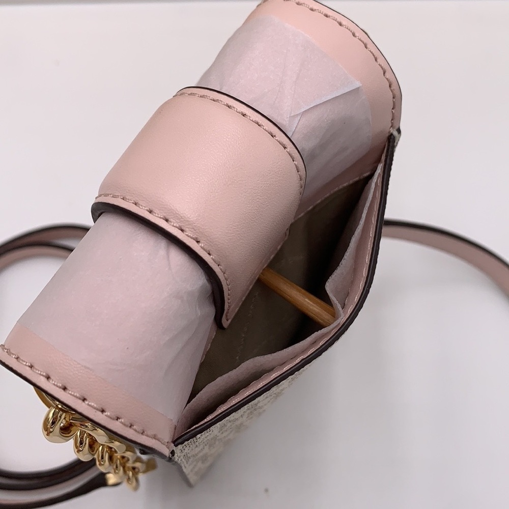 NWT MICHAEL KORS CARMEN SMALL NORTH SOUTH PHONE XBODY POWDER BLUSH MULTI - Picture 9 of 15